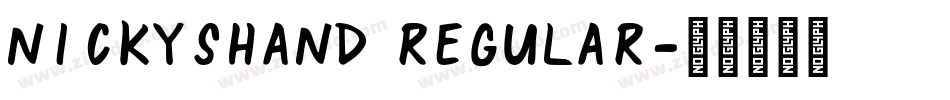 NickysHand Regular字体转换